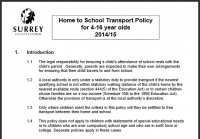 Consultation on Surrey's Home to School Transport Policy for 2015